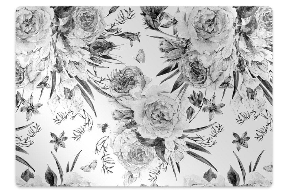 kobercomat.sk Ochranná podložka pod stoličku kytice kvetov 100x70 cm 